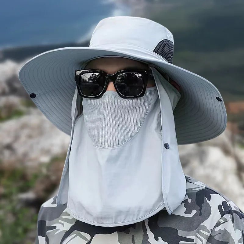 Outdoor Sun Protection Hat with Detachable Face and Neck Flap - UPF 50+ - Direct On Sale