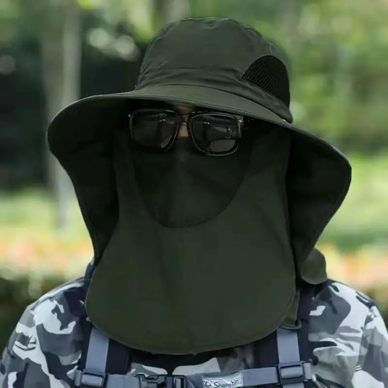 Outdoor Sun Protection Hat with Detachable Face and Neck Flap - UPF 50+ - Direct On Sale