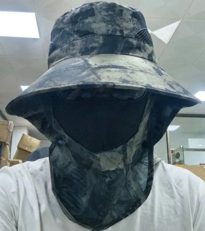 Outdoor Sun Protection Hat with Detachable Face and Neck Flap - UPF 50+ - Direct On Sale