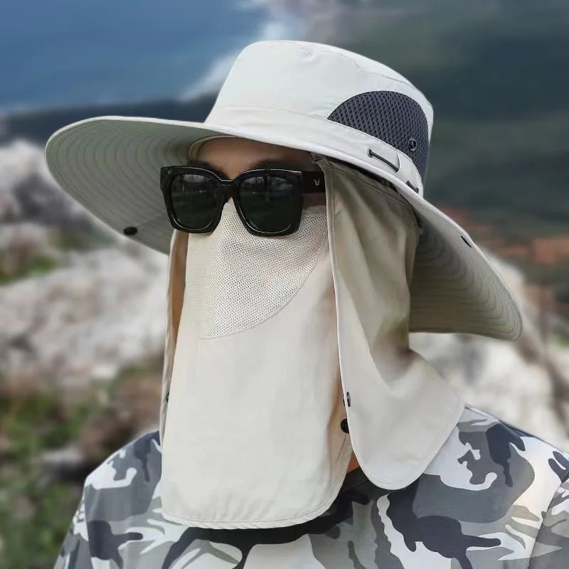 Outdoor Sun Protection Hat with Detachable Face and Neck Flap - UPF 50+ - Direct On Sale
