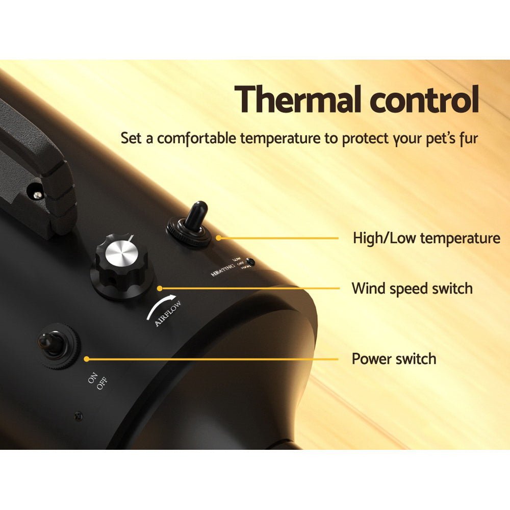 Pet Hair Dryer Dog Cat Grooming Speed Blower Hairdryer Heater Low Noise - Direct On Sale