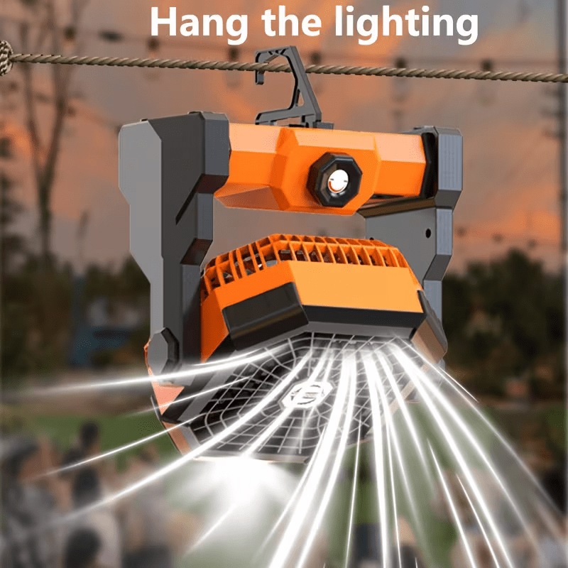 Portable Camping Fan with LED - Direct On Sale