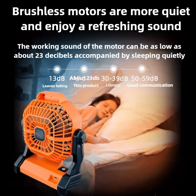 Portable Camping Fan with LED - Direct On Sale