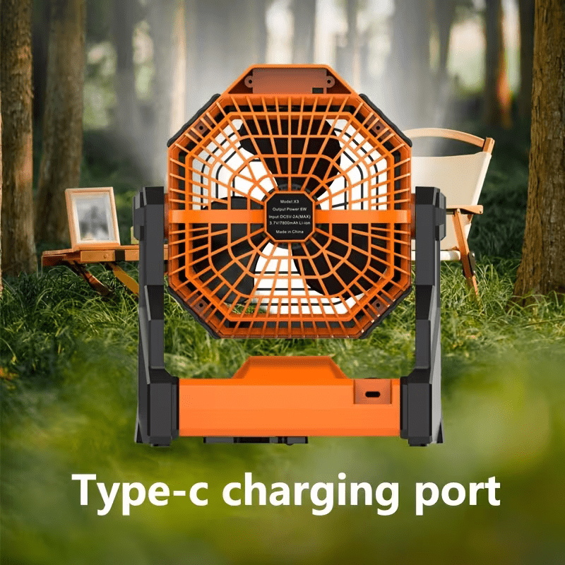 Portable Camping Fan with LED - Direct On Sale
