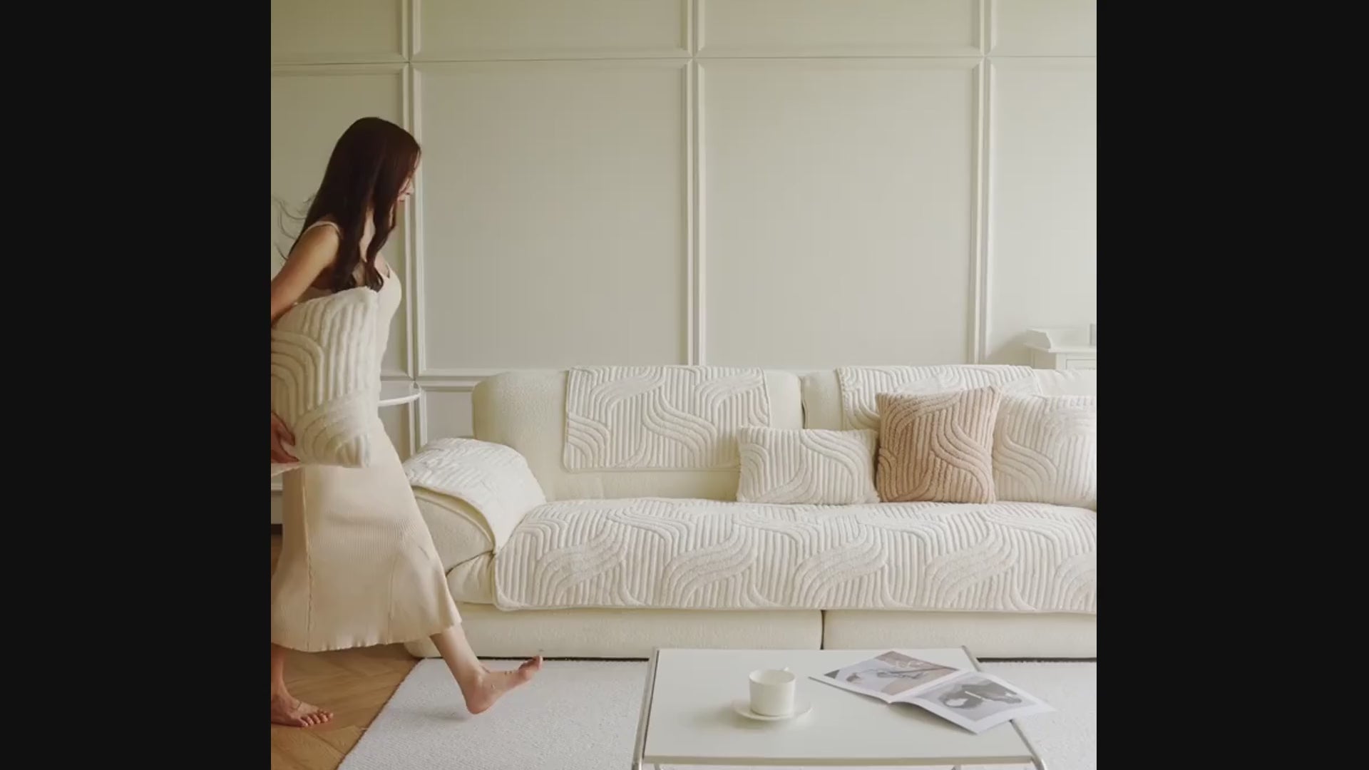 Cotton Sofa Cover – Washable Couch Protector Throw Blanket for Lounge (All Sizes)