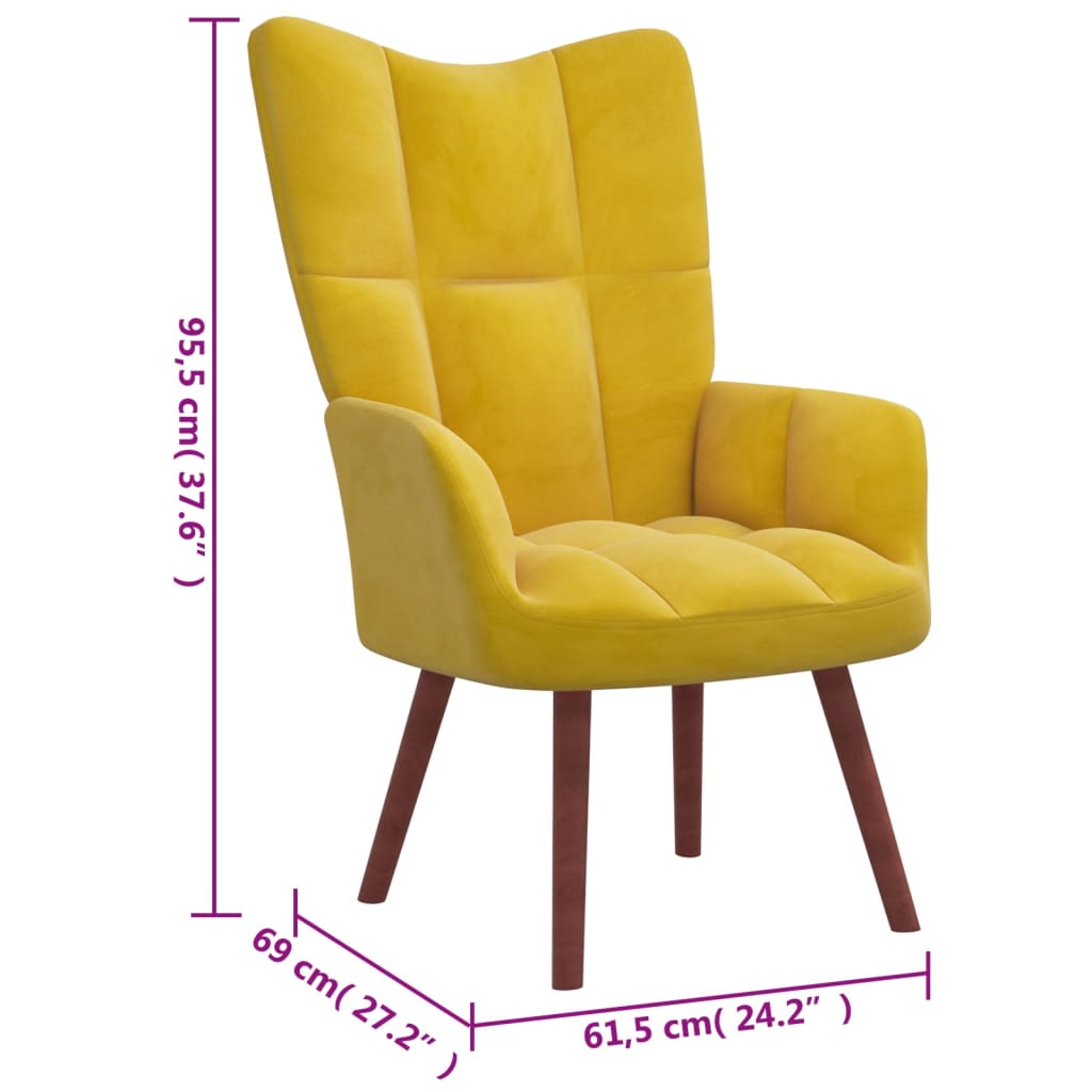 Relaxing Armchair with a Stool High Back Valvet - Direct On Sale