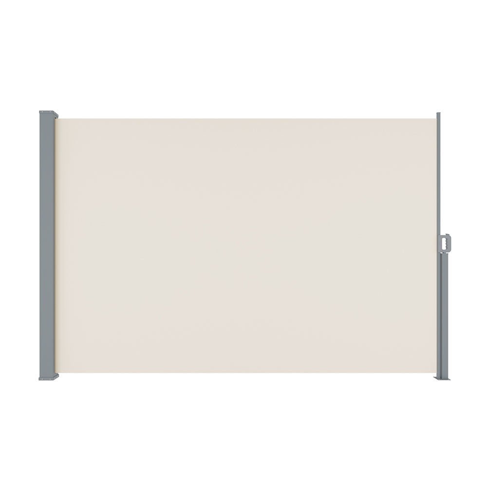 Retractable Side Awnings for Baclony,Terrace or Patio Sun Shade Outdoor,Privacy Screen 2X3M Cream - Direct On Sale