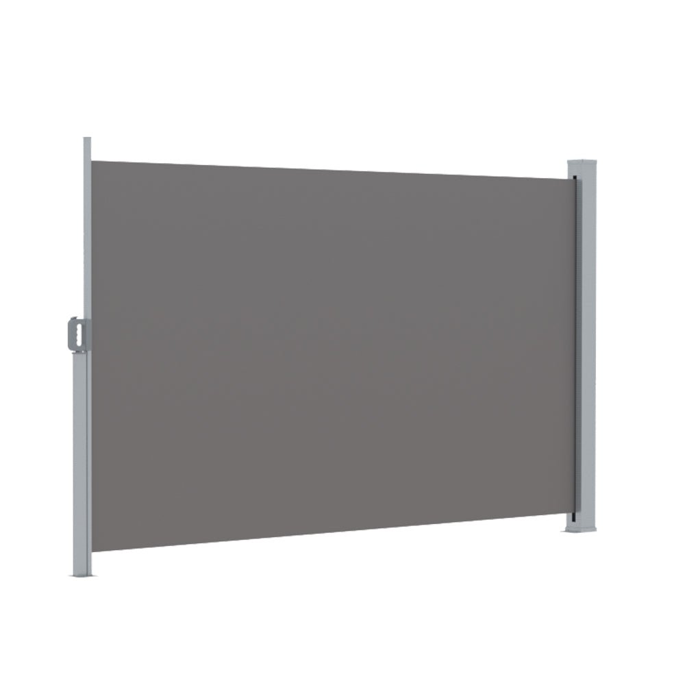 Retractable Side Awnings for Baclony,Terrace or Patio Sun Shade Outdoor,Privacy Screen 2X3M Grey - Direct On Sale