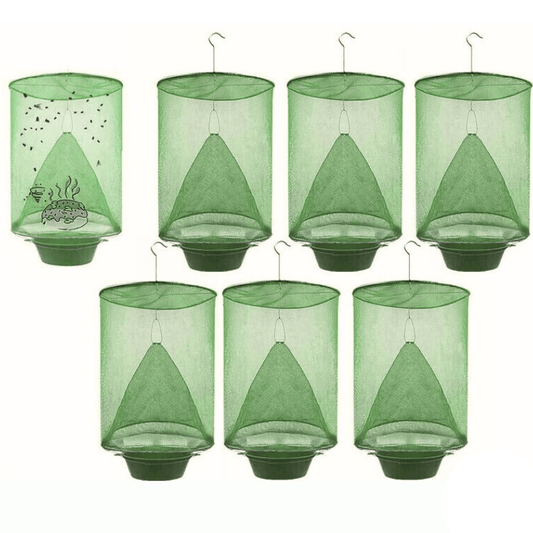 Reusable 6 Pack Fly Trap Insect Killer Net Cage Trap Ranch Pest Hanging Catcher - Direct On Sale