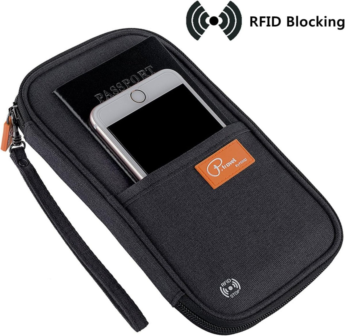 RFID Blocking Waterproof Travel Wallet with Large Capacity Family Passport Holder Document Organiser - Direct On Sale