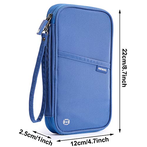 RFID Blocking Waterproof Travel Wallet with Large Capacity Family Passport Holder Document Organiser - Direct On Sale