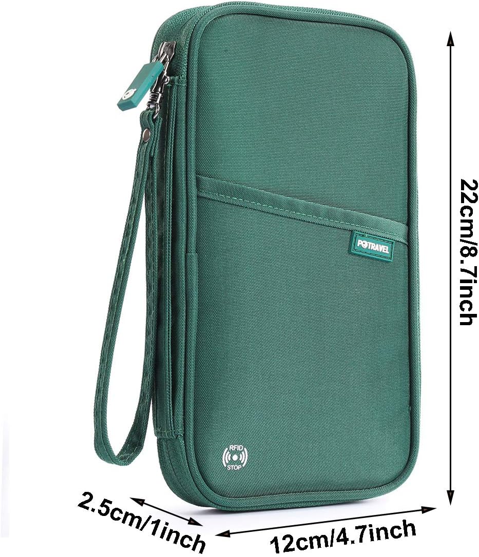 RFID Blocking Waterproof Travel Wallet with Large Capacity Family Passport Holder Document Organiser - Direct On Sale