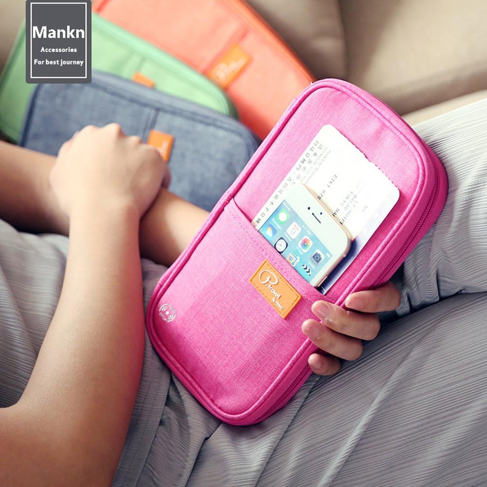 RFID Blocking Waterproof Travel Wallet with Large Capacity Family Passport Holder Document Organiser - Direct On Sale