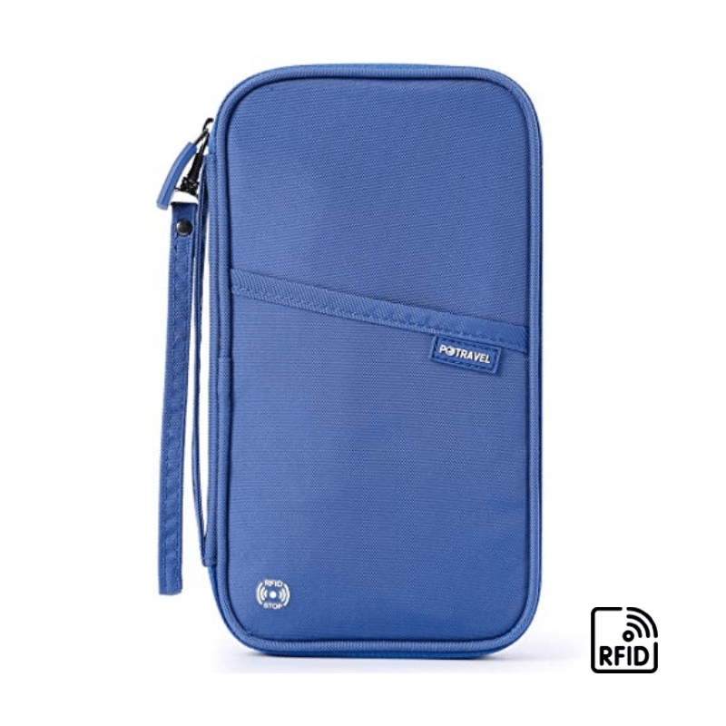 RFID Blocking Waterproof Travel Wallet with Large Capacity Family Passport Holder Document Organiser - Direct On Sale