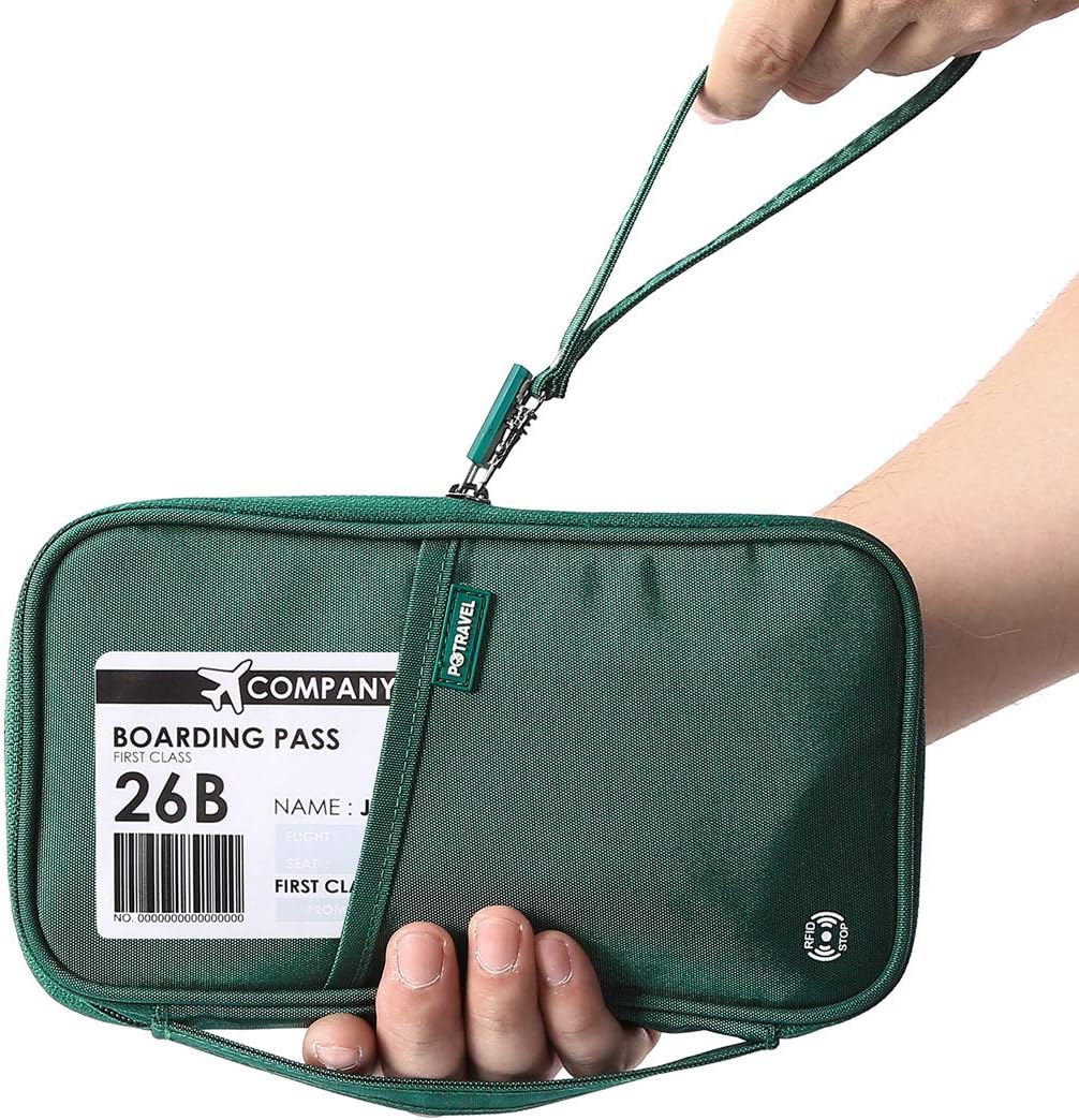 RFID Blocking Waterproof Travel Wallet with Large Capacity Family Passport Holder Document Organiser - Direct On Sale