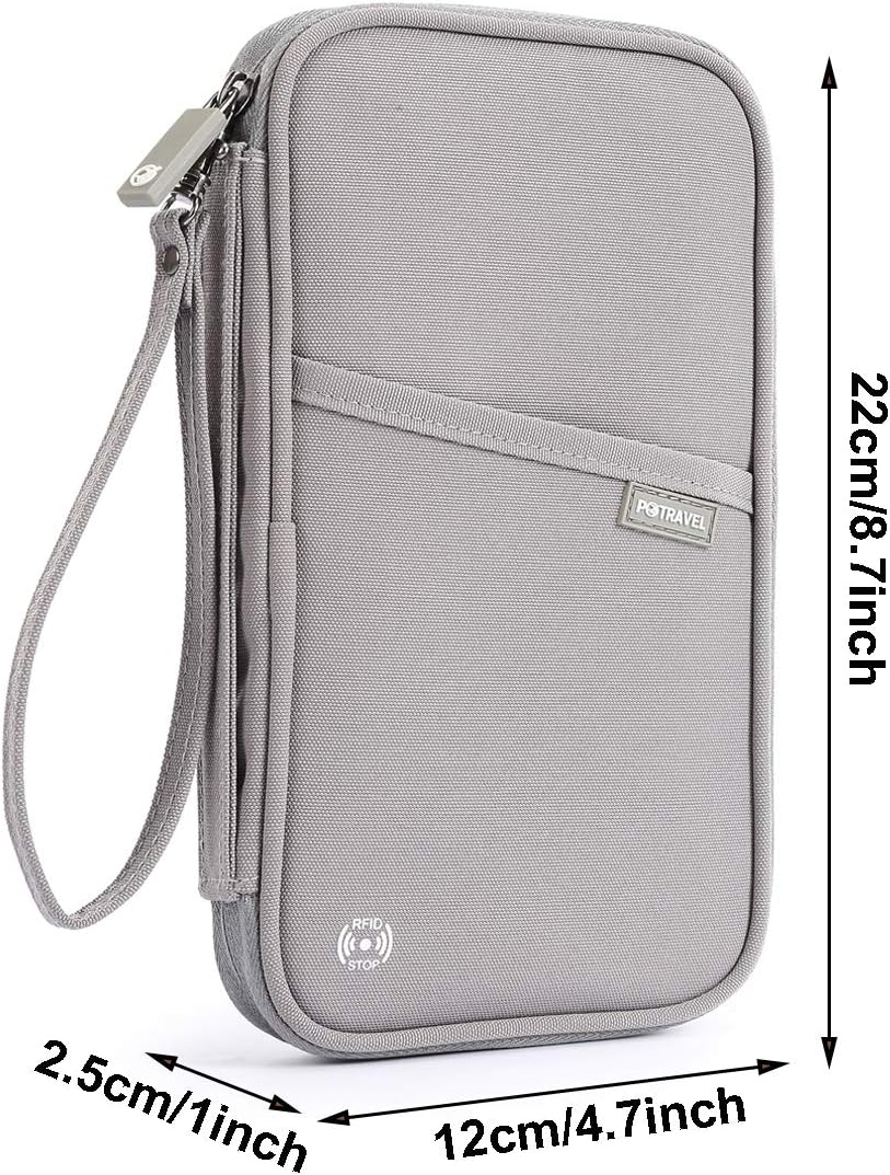 RFID Blocking Waterproof Travel Wallet with Large Capacity Family Passport Holder Document Organiser - Direct On Sale
