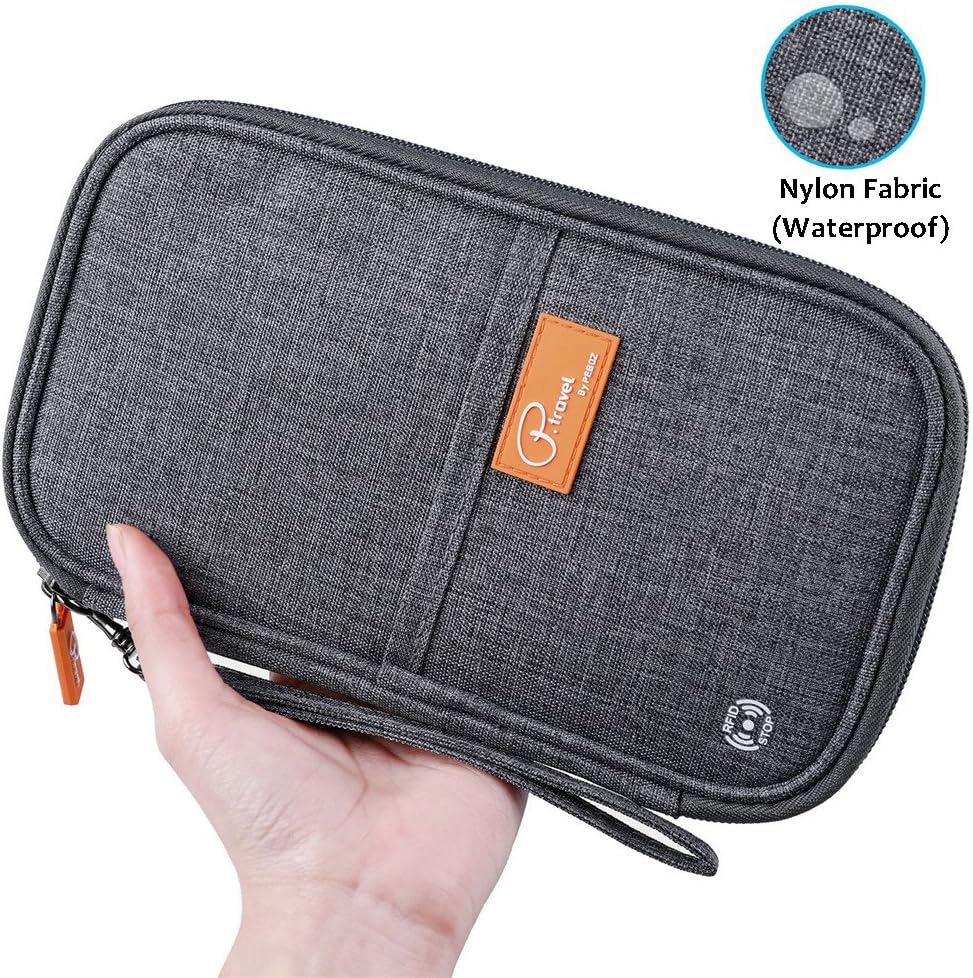 RFID Blocking Waterproof Travel Wallet with Large Capacity Family Passport Holder Document Organiser - Direct On Sale