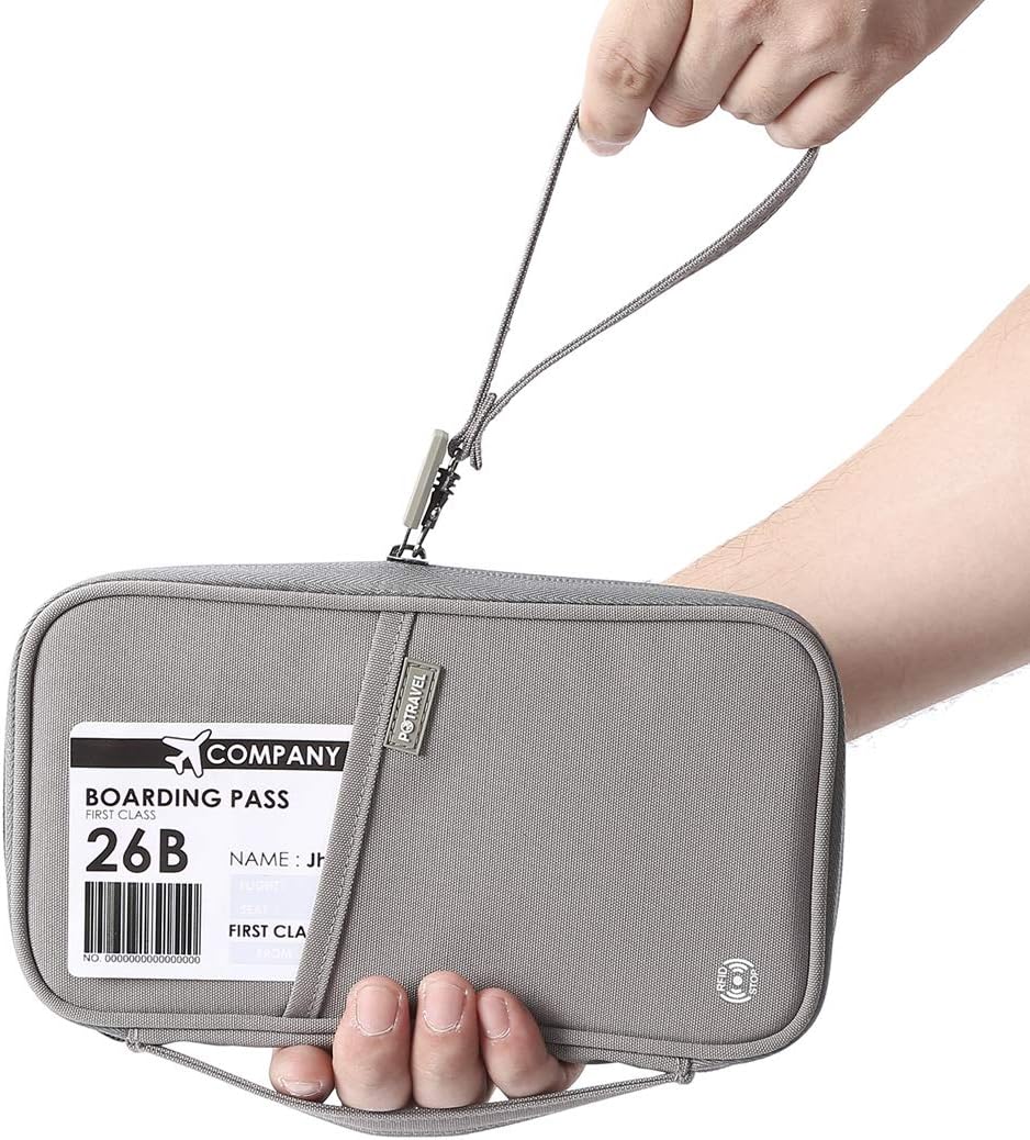 RFID Blocking Waterproof Travel Wallet with Large Capacity Family Passport Holder Document Organiser - Direct On Sale