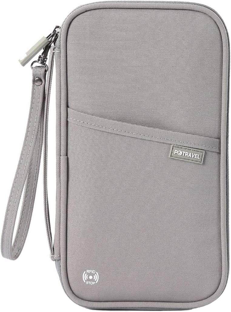 RFID Blocking Waterproof Travel Wallet with Large Capacity Family Passport Holder Document Organiser - Direct On Sale