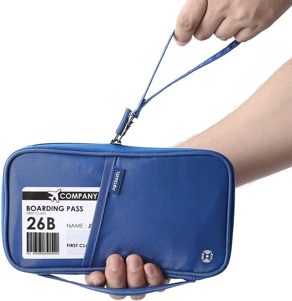 RFID Blocking Waterproof Travel Wallet with Large Capacity Family Passport Holder Document Organiser - Direct On Sale