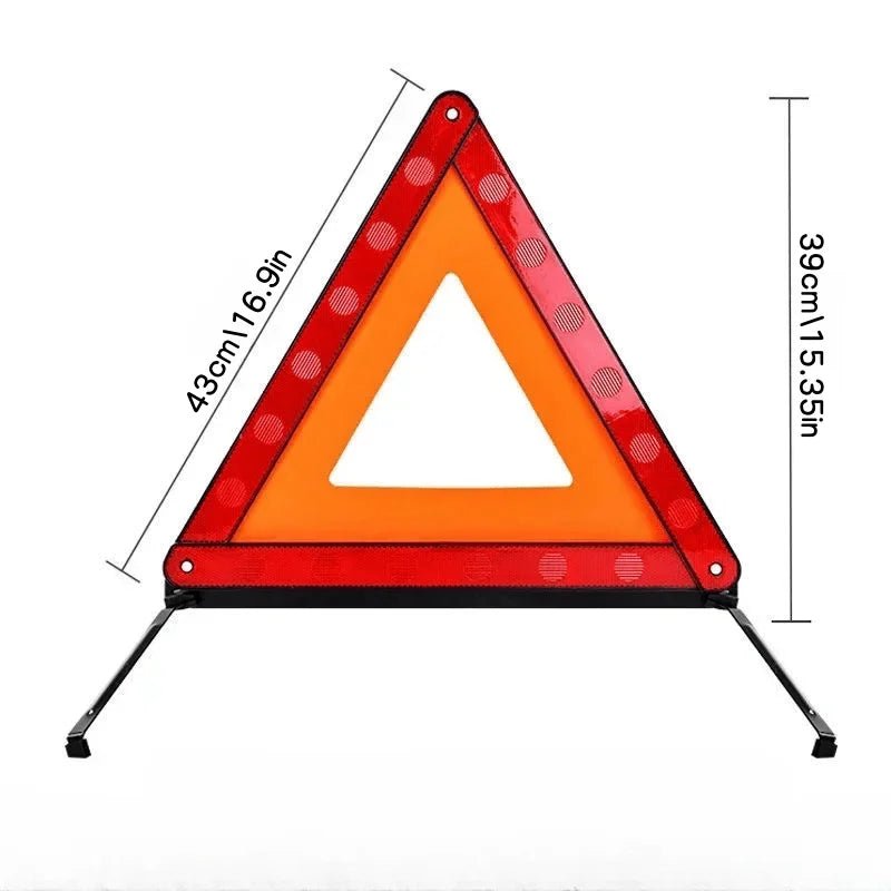 Safety Triangle Kit, Foldable Emergency Road Warning Reflector Roadside Reflective Warning Sign Emergency Car Kit - Direct On Sale
