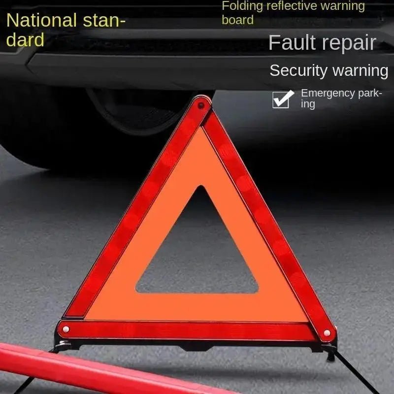 Safety Triangle Kit, Foldable Emergency Road Warning Reflector Roadside Reflective Warning Sign Emergency Car Kit - Direct On Sale