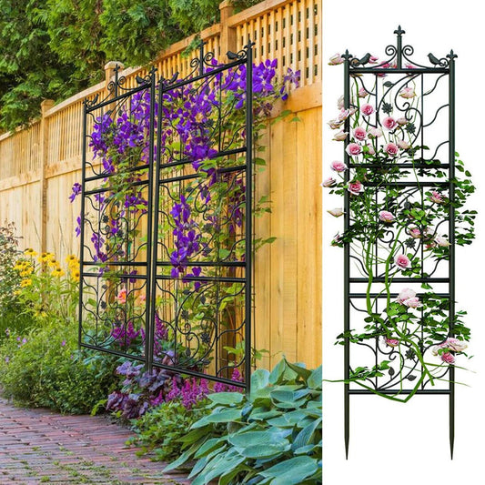 Set of 2 Garden Trellis Panels for Tomato Plants and Climbing Vines - Direct On Sale