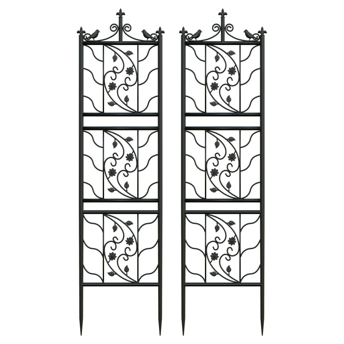 Set of 2 Garden Trellis Panels for Tomato Plants and Climbing Vines - Direct On Sale