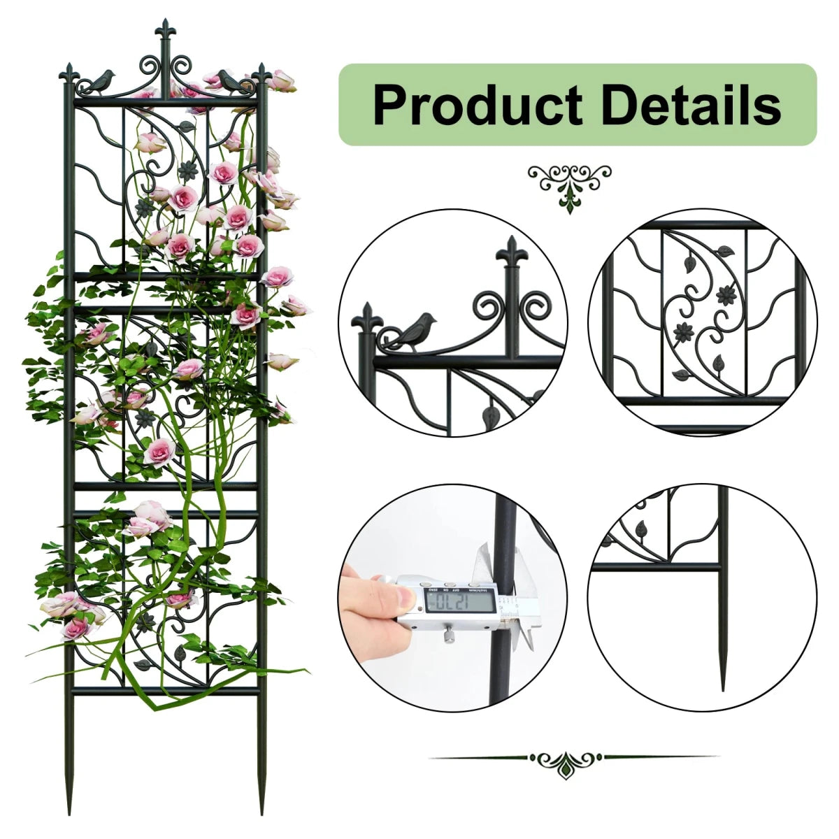 Set of 2 Garden Trellis Panels for Tomato Plants and Climbing Vines - Direct On Sale