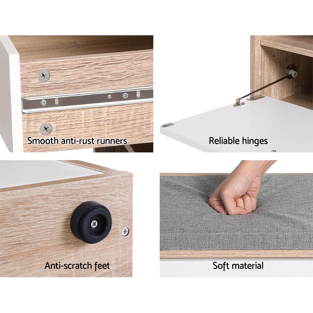 Shoe Storage Bench Rack Cabinet Bench 8 Pairs White - Direct On Sale