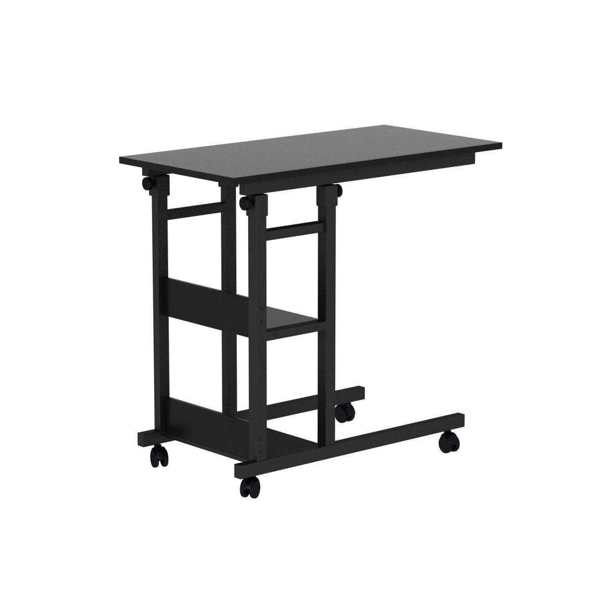 Side Table with Storage Shelves, Height Adjustable - Direct On Sale