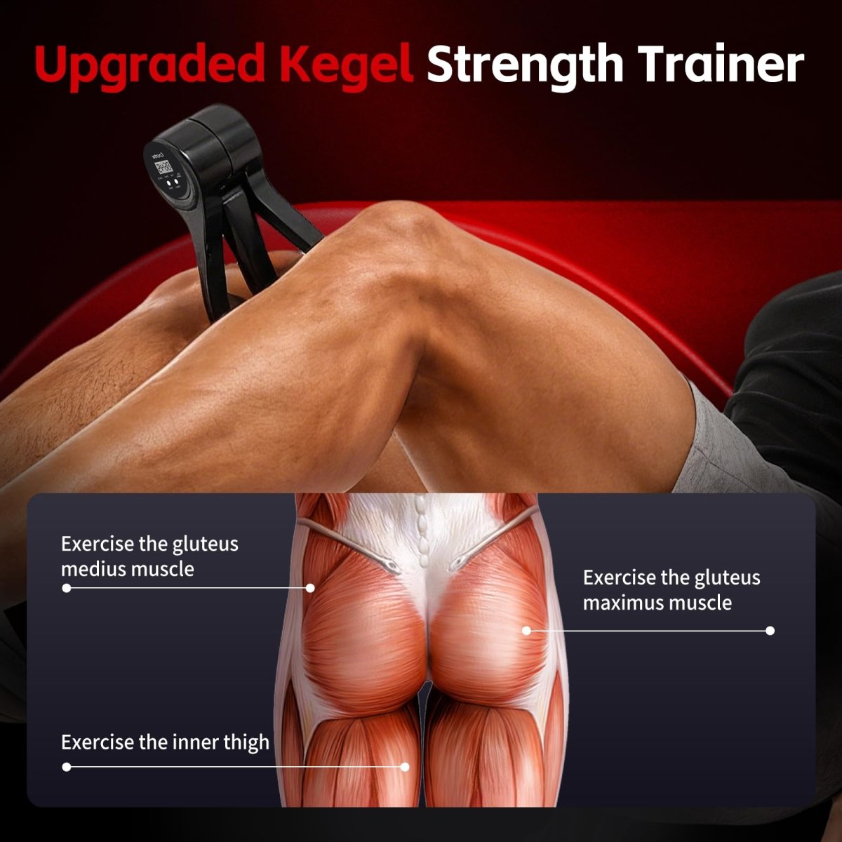 Smart Thigh Fitness Trainer with LED Display – Adjustable Resistance 12–80lb - Direct On Sale
