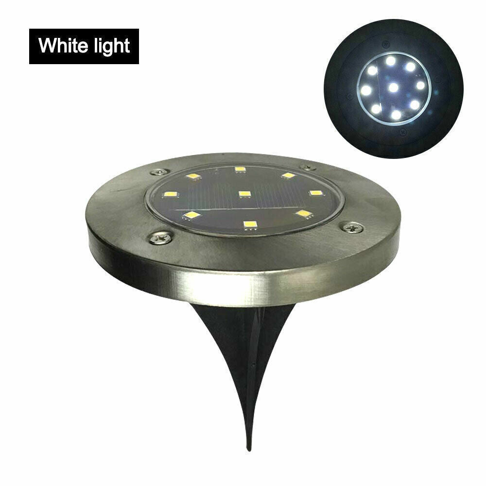 Solar LED Buried Inground Recessed Light Outdoor Garden Deck Path - Direct On Sale