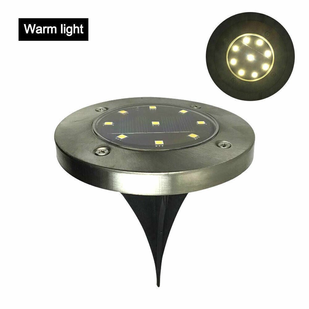 Solar LED Buried Inground Recessed Light Outdoor Garden Deck Path - Direct On Sale