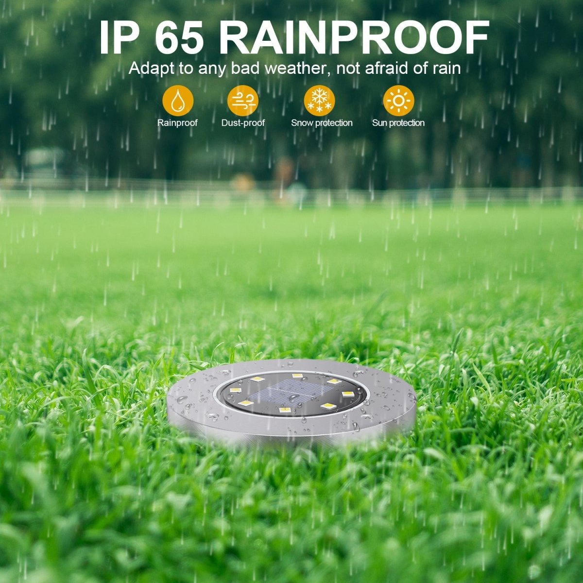 Solar LED Buried Inground Recessed Light Outdoor Garden Deck Path - Direct On Sale