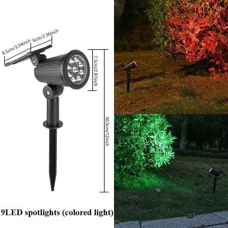 Solar LED Spotlight for Outdoor Garden Landscape Lighting Waterproof Solar Powered Spot Lights for Garden Lawn Yard Walkway - Direct On Sale
