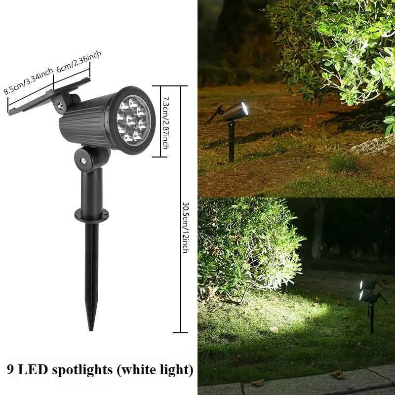 Solar LED Spotlight for Outdoor Garden Landscape Lighting Waterproof Solar Powered Spot Lights for Garden Lawn Yard Walkway - Direct On Sale