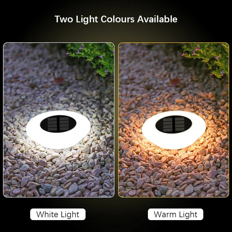 Solar Lights 360° LED Floor Lights Waterproof with On/Off for Garden, Yard, Driveway, Patio, Lawn 4Pack - Direct On Sale