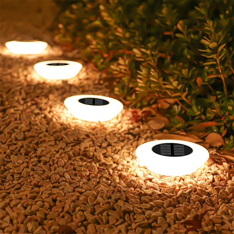 Solar Lights 360° LED Floor Lights Waterproof with On/Off for Garden, Yard, Driveway, Patio, Lawn 4Pack - Direct On Sale