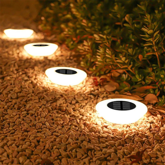 Solar Lights 360° LED Floor Lights Waterproof with On/Off for Garden, Yard, Driveway, Patio, Lawn 4Pack - Direct On Sale