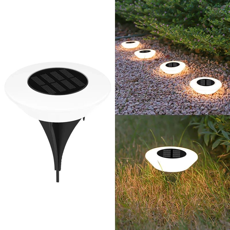 Solar Lights 360° LED Floor Lights Waterproof with On/Off for Garden, Yard, Driveway, Patio, Lawn 4Pack - Direct On Sale