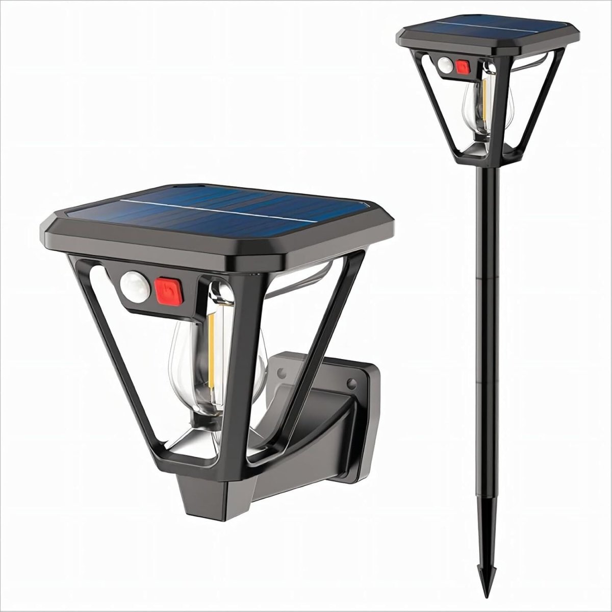 Solar Motion Sensor Wall Lights (2 - Pack) – Waterproof Outdoor Garden & Patio Lighting - Direct On Sale