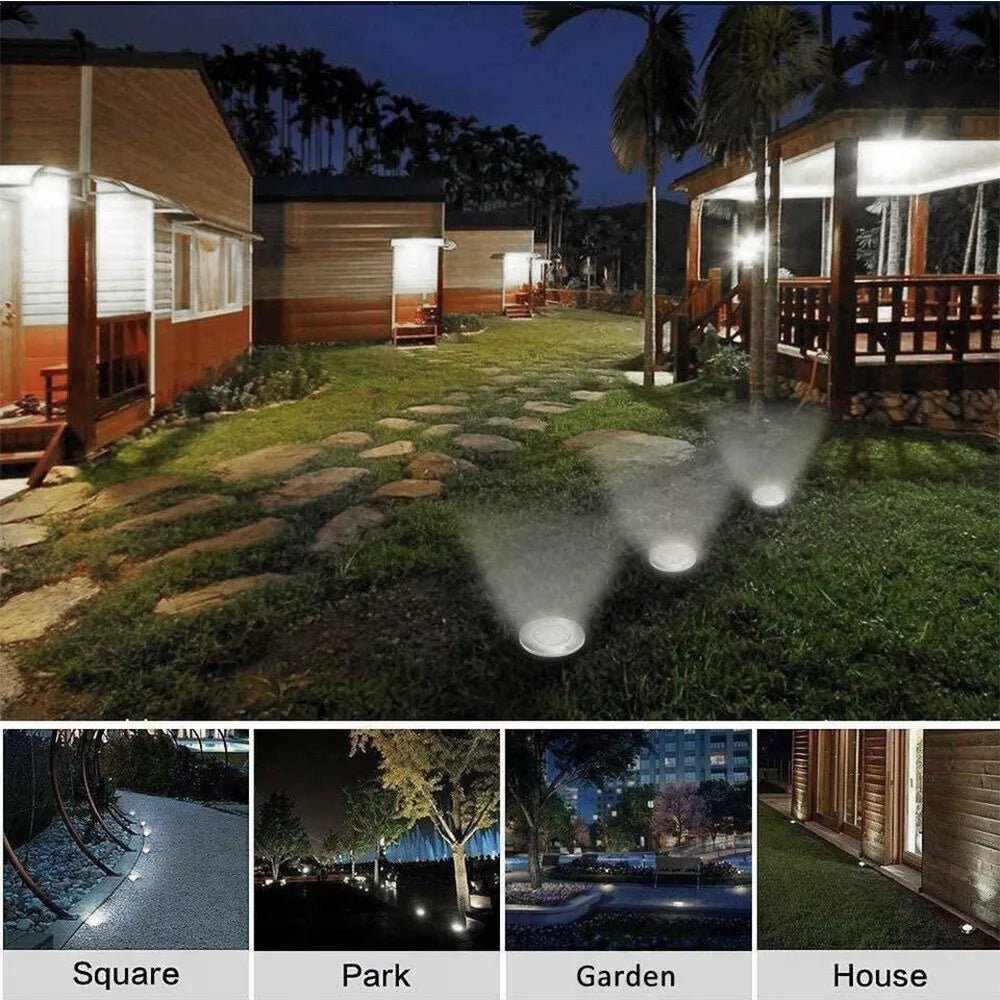 Solar Powered LED Buried Inground Recessed Light Garden Outdoor Deck Path - Direct On Sale