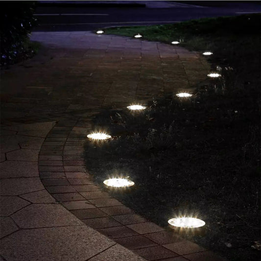 Solar Powered LED Buried Inground Recessed Light Garden Outdoor Deck Path - Direct On Sale