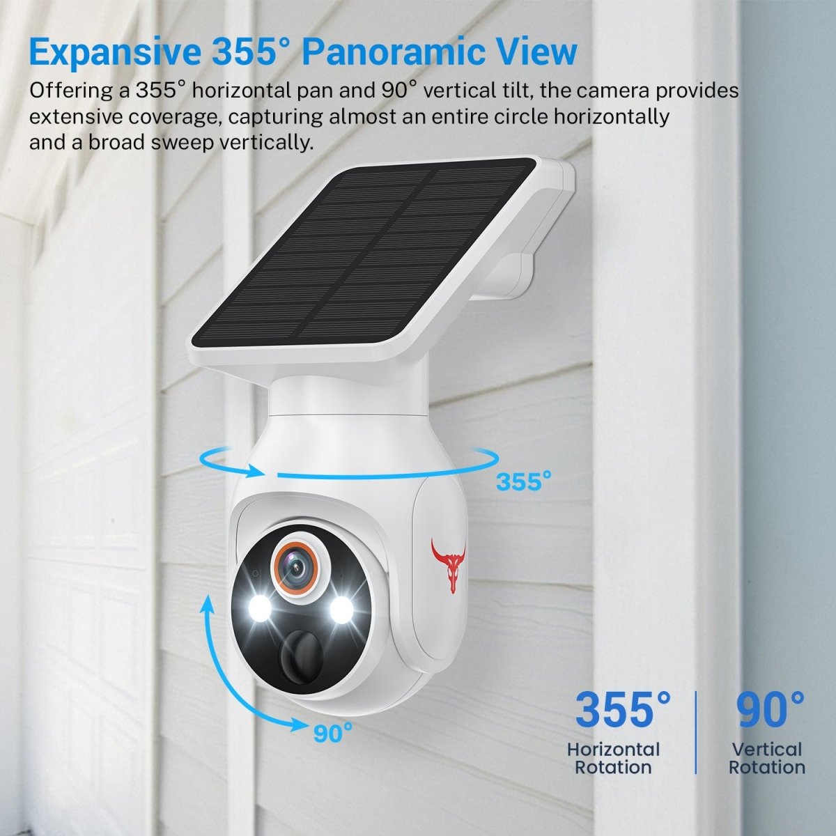 Solar Powered Outdoor Security Camera 1080P - Wireless Smart Home PTZ CCTV with Two - Way Audio, IP65 Waterproof & Colour Night Vision - Direct On Sale