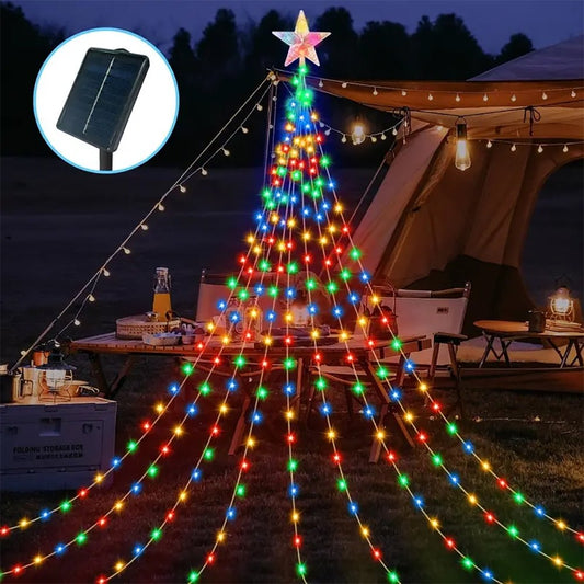Solar Star Christmas Lights – Waterproof LED String Lights with 8 Modes (2m/3m) - Direct On Sale