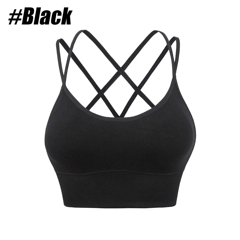 Sports Bras Women Push Up Solid Sports Bra Jogging Gym Wear Fitness - Direct On Sale