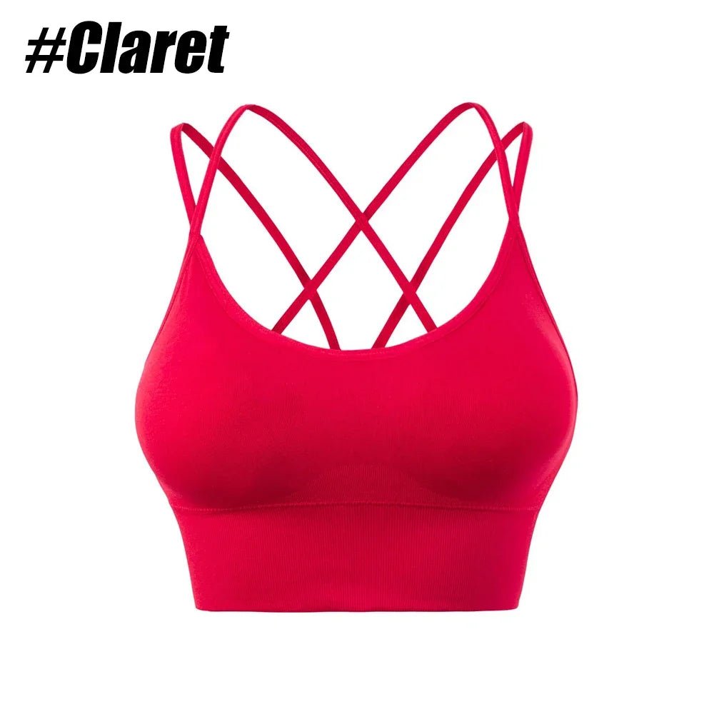 Sports Bras Women Push Up Solid Sports Bra Jogging Gym Wear Fitness - Direct On Sale