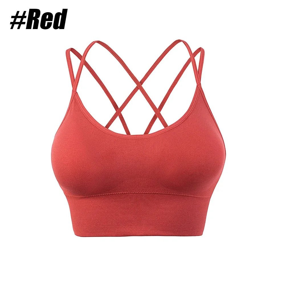 Sports Bras Women Push Up Solid Sports Bra Jogging Gym Wear Fitness - Direct On Sale