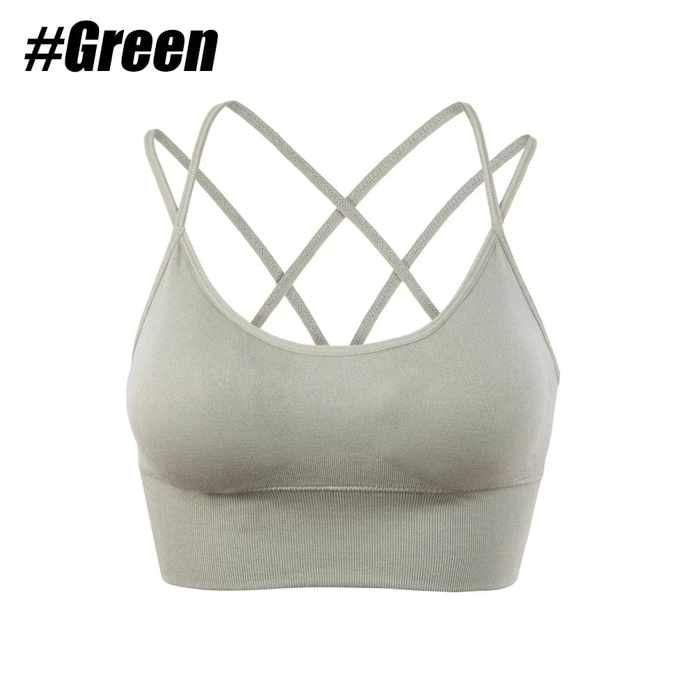 Sports Bras Women Push Up Solid Sports Bra Jogging Gym Wear Fitness - Direct On Sale